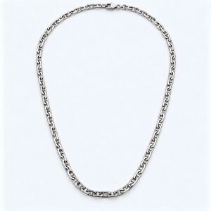 925 Sterling Silver Mariner Anchor Link Chain Necklace 18" Italy 5.83g